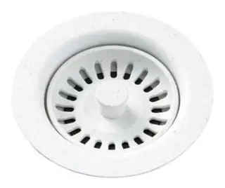 Elkay #LKQS35WH 3-1/2in Polymer Drain Fitting White with Basket Strainer