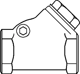 Crane #137 1in Bronze Swing Check Valve 150# Y-Pattern - FNPT