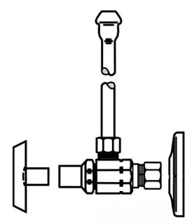 McGuire #LF2165CCLK 1/2" x 3/8" Lead Free Compression Supply Valve