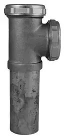 Keeney #540B17RBBN 1-1/2in Rough Brass End Outlet Tee with Tailpiece & Baffle