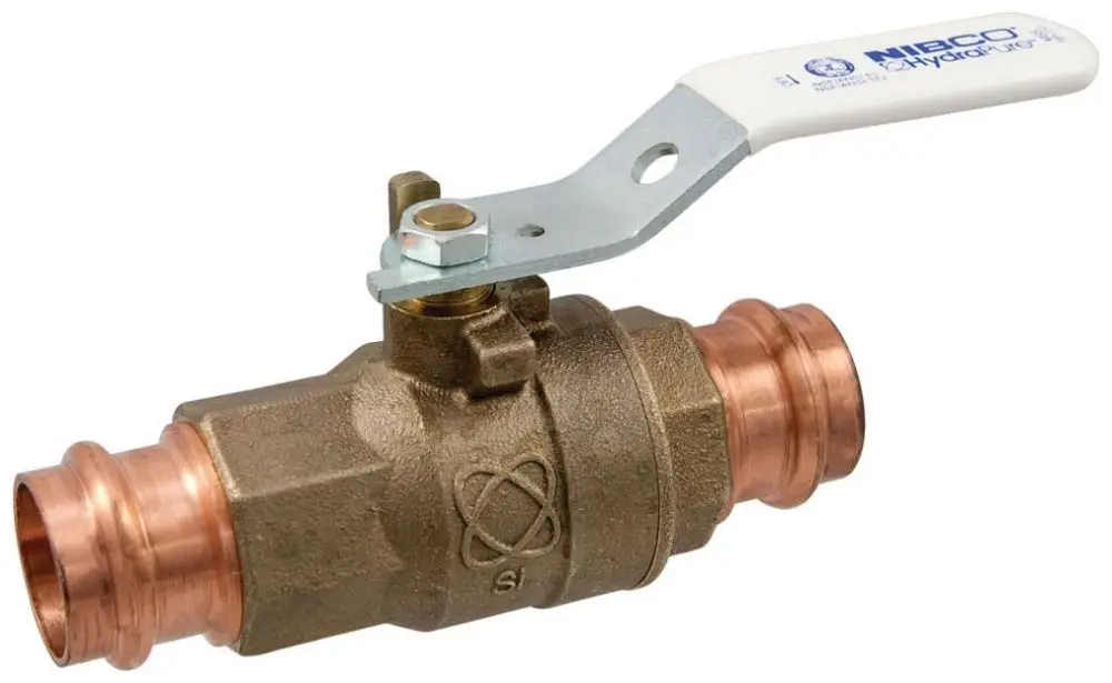 NIBCO #PC-585-80-LF 1/2in Bronze Press Ball Valve Full Port Lead-Free