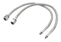 T&S Brass #012534-45 18in Stainless Steel Flexible Supply Hose Pair - LF