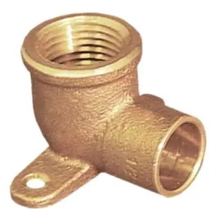 Elkhart #4707-3-5 1/2 x 3/8 Lead Free Copper 90° Reducing Drop Elbow CxF
