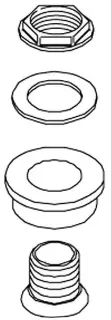 Kohler #18774 3/4" Urinal Spud Assembly