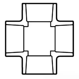 Spears #820-012 1-1/4" PVC Schedule 80 SxS Cross