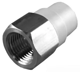Charlotte Pipe #CTS2105L 1/2in FlowGuard Gold CPVC CTS Low-Lead Brass Female Adapter - FPT x Hub