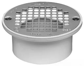 Oatey #43601 3in or 4in PVC General Purpose Drain 5in Nickel Alloy Grate