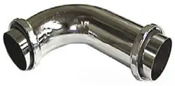 Wal-Rich #0113002 2in x 4in x 6in Chrome Plated Tank Elbow 22 Gauge