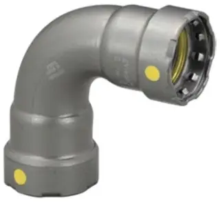 Viega #25211 1in MegaPressG 90° Elbow Carbon Steel - Press x Press