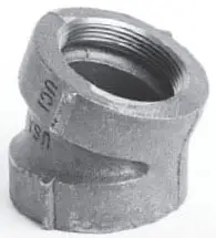 Ward #2.BD22L 2in Cast Iron 22-1/2 Degree Short Turn Ell