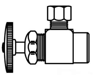 McGuire #LFHST02 1/2in x 3/8in Lead Free Heavy Angle Stop - FIP x OD