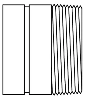 Orion #02101517 1-1/2" Polypropylene Male Adapter No-Hub/Plain End