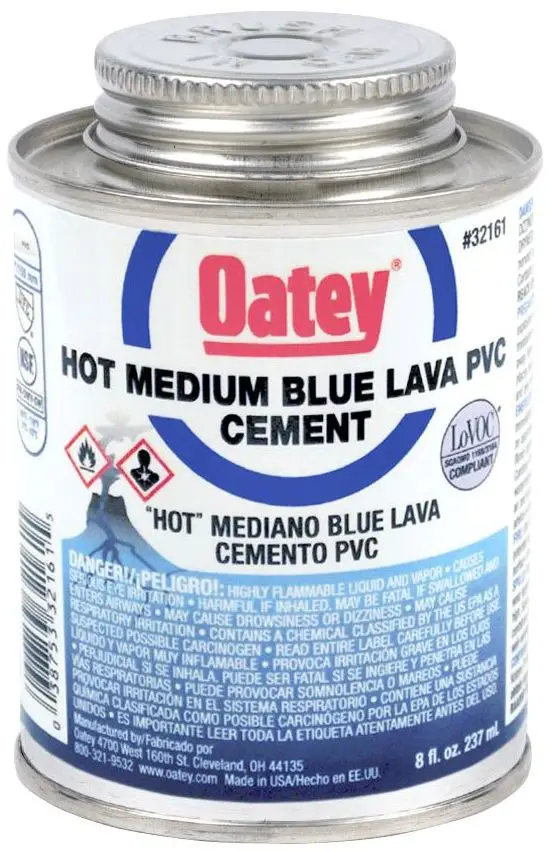 Oatey #32161 8oz Blue Lava Hot PVC Cement
