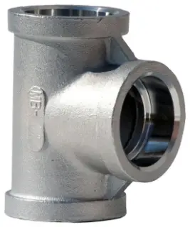 Merit Brass #SWM606-24 1-1/2in 316 Stainless Steel Socket Weld Tee 150#