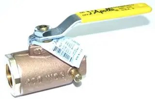 Apollo #95LF-103-01 1/2in Bronze Stop & Drain Ball Valve - FNPT Lead Free