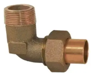 Elkhart #A11444NLE 1in Lead Free CxM 90° Male Union Elbow