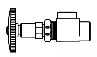 McGuire #LFHST06SB 1/2" Lead Free Angle Stop Valve FIP x FIP