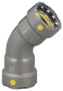 Viega #25236 3/4in MegaPressG 45° Elbow Carbon Steel - Press