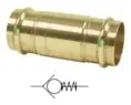 Viega #79035 1/2in Bronze ProPress Check Valve Zero Lead - Press x Press