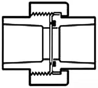 Spears #497-020 2in PVC Union Socket x Socket Schedule 40