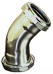 Wal-Rich #1506002 1-1/4" CP Double Slip 45° Elbow