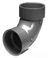 Charlotte Pipe #AW-300C-2IN 2in CPVC 1/4 Bend Sanitary 90° Elbow - Hub x Hub