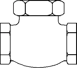 Crane #27TF 1-1/2" Bronze Horizontal Lift Check Valve 150# - FNPT