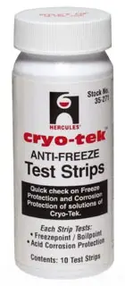 Hercules #35271 Cryo-Tek Anti-Freeze Test Kit 10 Strips