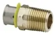 Viega #90556 1in x 3/4in PEX Press x MPT Adapter Bronze Zero Lead
