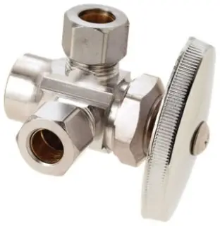 Brass Craft R1901Lrx R1 1/2X3/8X3/8 Dual Outlet Stop Lead Free