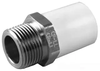 Charlotte Pipe #CTS2115L 1/2in FlowGuard Gold CPVC Brass MPT x CTS Male Adapter Low-Lead