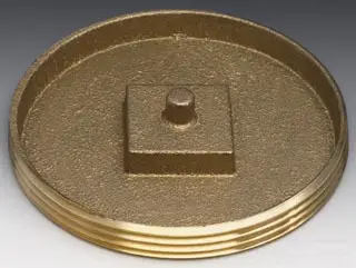Oatey #42741 2in Brass Cleanout Plug Recessed Head