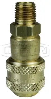 Dixon #3DM3-B 3/8in Brass Industrial Interchange Coupler Male NPTF
