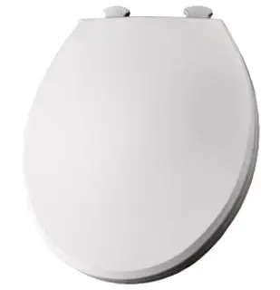 Church #3EC White Round Plastic Toilet Seat Closed Front with Cover