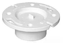 Charlotte Pipe #800K 4x3 PVC Closet Flange DWV Hub with Knock Out