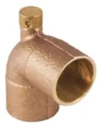Elkhart #4236 3/4in Lead Free Copper 90° Drain Elbow w/ Cap - CxC