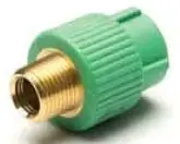 Aquatherm #0621208 1/2in PP-R Socket x 1/2in Male NPT Round Transition Adapter