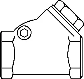 Crane #36 3/8" Bronze Swing Check Valve 200# Y-Pattern - FNPT