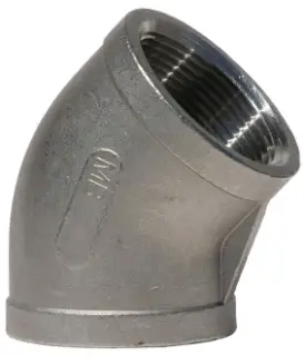 Merit Brass #K402-02 1/8in 45° Elbow 150# SS-304 Threaded