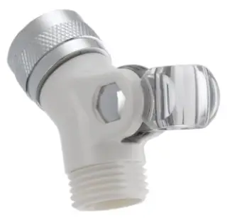 Alson #U4002-WH-PK White Brass Pin Mount Swivel Connector