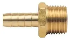 BrassCraft #125-6-8X 3/8in Hose Barb x 1/2in MIP Brass Adapter - Lead Free