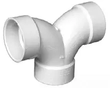 Charlotte Pipe #327 2x1-1/2 PVC DWV Double 1/4 Bend - Hub