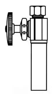 McGuire #LFST182 1/2in x 3/8in Lead Free Straight Stop Valve