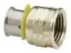 Viega #91540 3/4" Bronze PEX Press x 3/4" FPT Adapter - Zero Lead