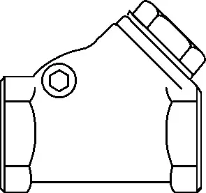 Crane #37 3/8" Bronze Swing Check Valve 125# Y-Pattern - FNPT