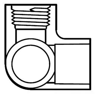 Spears #414-005 1/2" PVC Side Outlet Elbow Sch 40 - Socket x FIP