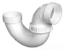 Charlotte Pipe #708P 1-1/2in PVC DWV P-Trap with Union & Plastic Nut - Hub x Hub