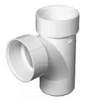 Charlotte Pipe #403 1-1/2in PVC DWV Sanitary Tee Street x Hub x Hub