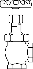 Crane #382P 3/8" Bronze Globe Valve 300# Rising Stem - FNPT