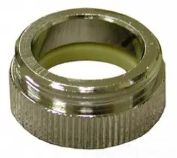 Jones Stephens #A01035 13/16" x 55/64" Chrome Plated Brass Aerator Adapter - Female x Male